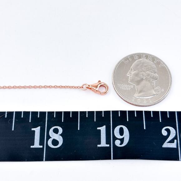 Vintage Sterling Silver 925 Rose Gold Tone Opal Triangle Pendant Necklace - Picture 3 of 5